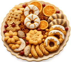 Bánh quy, đồ nướng, đồ ngọt, tráng miệng, đĩa, trang trí, giáng sinh, cam sấy khô, quả mọng, bánh quy ngôi sao, bánh quy tròn, cookies, baked goods, sweets, dessert, plate, decoration, christmas, dried orange, berries
