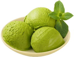 Kem matcha, kem trà xanh, kem lạnh, viên kem, lá bạc hà, món tráng miệng, matcha ice cream, green tea ice cream, ice cream, scoops, mint leaf, dessert