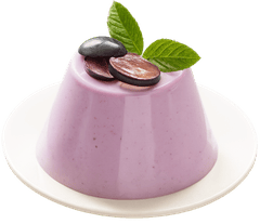 Pudding khoai môn, pudding tím, món tráng miệng, nho, lá bạc hà, taro pudding, purple pudding, dessert, grape, mint leaves