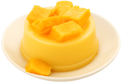 Pudding xoài, pudding vàng, món tráng miệng, xoài miếng, mango pudding, yellow pudding, dessert, mango chunks