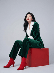 Cô gái, người mẫu, trang phục giáng sinh, mũ giáng sinh, girl, model, christmas outfit, santa hat