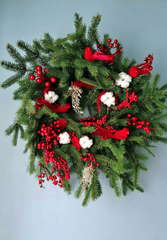 Vòng hoa lễ giáng sinh, vòng treo cửa, giáng sinh, trang trí, christmas wreath, door hanger, christmas, decoration -Vira Dykun
