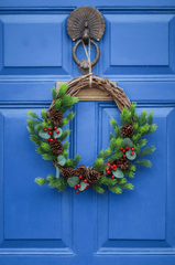 Vòng hoa lễ giáng sinh, vòng treo cửa, giáng sinh, trang trí, christmas wreath, door hanger, christmas, decoration - Boys in Bristol Photography