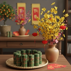 Tôi có một số bánh tét giả để trang trí tết, tôi muốn làm 1 mâm...