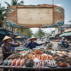 baner hải sản tươi sống . Với đặc điểm phong cách thực tế ....