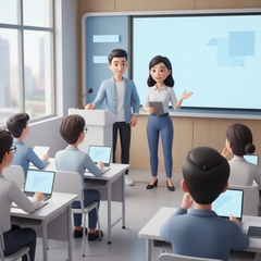 Clean and professional illustration for an academic report: university...