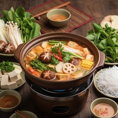 tạo cho tôi một nồi lẩu chay hấp dẫn . Với đặc điểm phong...