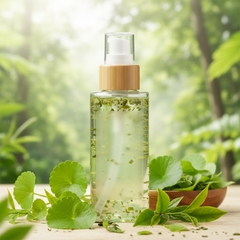 Nước tẩy trang thuần chay, thành phần từ thiên nhiên (rau má,...
