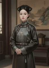 A 14-year-old noble girl from the Qing Dynasty, refined and dignified...