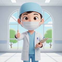 nhân viên y tế. Với đặc điểm Phong cách: Nhân vật hoạt hình...