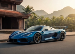 Vẽ 1 con supercar dáng ssc tuatara lai rimac nevera,có cánh ép và cánh gió...