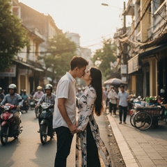 Hôn nhau . Với đặc điểm phong cách thực tế . Nếu người dùng...