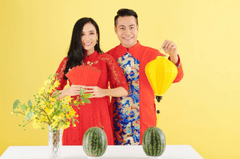 Cặp đội, đón tết, không khí tết, áo dài, truyền thống, Couple, celebrating Tet, Tet atmosphere, ao dai, tradition - dragonimages 7