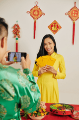 Cặp đội, đón tết, không khí tết, áo dài, truyền thống, Couple, celebrating Tet, Tet atmosphere, ao dai, tradition - dragonimages 8