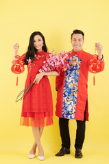 Cặp đội, đón tết, không khí tết, áo dài, truyền thống, Couple, celebrating Tet, Tet atmosphere, ao dai, tradition - dragonimages 10