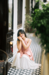 Áo yếm, trung thu, cô gái, con gái ôm hoa, hoa, flower, girl - Chuot Anhls 2