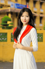 Áo dài, áo dài Việt Nam, áo dài màu trắng, con gái, girl, truyền thống, tết, xuân, spring, Việt Nam, Hà Nội, Phố cổ - Hồng Quang Official 3