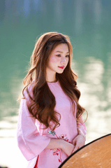 Áo dài, áo dài Việt Nam, áo dài màu hồng, con gái, girl, truyền thống, tết, xuân, spring, Việt Nam, Hà Nội, Hồ Gươm - Hồng Quang Official 2