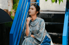 Áo dài, áo dài Việt Nam, áo dài màu xanh dương, con gái, girl, truyền thống, Việt Nam - Khánh LP