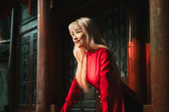 Áo dài, áo dài Việt Nam, áo dài màu đỏ, con gái, girl, truyền thống, Việt Nam - Khánh LP 7