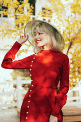 Áo dài, áo dài Việt Nam, áo dài màu đỏ, con gái, girl, truyền thống, Việt Nam - Khánh LP 6
