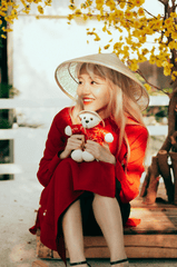 Áo dài, áo dài Việt Nam, áo dài màu đỏ, con gái, girl, truyền thống, Việt Nam - Khánh LP 5