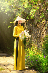 Áo dài, áo dài Việt Nam, áo dài màu vàng, con gái, girl, truyền thống, Việt Nam - Sang Tran 3