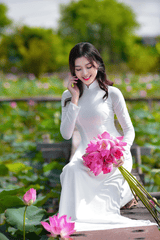 Áo dài, áo dài Việt Nam, áo dài màu trắng, con gái, girl, truyền thống, Việt Nam - Võ Văn Tiến