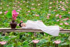 Áo dài, áo dài Việt Nam, áo dài màu trắng, con gái, girl, truyền thống, Việt Nam - Võ Văn Tiến 4