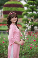 Áo dài, áo dài Việt Nam, áo dài màu hồng, con gái, girl, truyền thống, Việt Nam - Võ Văn Tiến 5 8