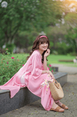 Áo dài, áo dài Việt Nam, áo dài màu hồng, con gái, girl, truyền thống, Việt Nam - Võ Văn Tiến 5 7