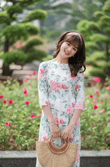 Áo dài, áo dài Việt Nam, áo dài hoa, con gái, girl, truyền thống, Việt Nam - Võ Văn Tiến 5 1