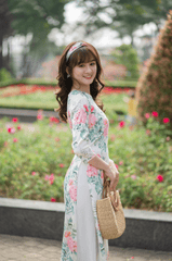 Áo dài, áo dài Việt Nam, áo dài hoa, con gái, girl, truyền thống, Việt Nam - Võ Văn Tiến 5 2