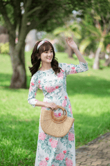 Áo dài, áo dài Việt Nam, áo dài hoa, con gái, girl, truyền thống, Việt Nam - Võ Văn Tiến 5 4
