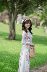 Áo dài, áo dài Việt Nam, áo dài hoa, con gái, girl, truyền thống, Việt Nam - Võ Văn Tiến 5 6