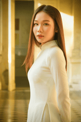 Áo dài, áo dài Việt Nam, áo dài màu trắng, con gái, girl, truyền thống, tết, xuân, spring, Việt Nam, Hà Nội, Phố cổ - Thien Le Duy 1
