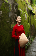 Áo dài, áo dài Việt Nam, áo dài màu đỏ, con gái, girl, truyền thống, Việt Nam - Võ Văn Tiến