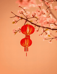 Đèn lồng, tết, hoa đào -  flickeringform