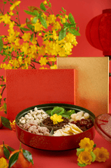 Mứt tết, trang trí tết, bánh kẹo, hoa mai, ngày tết, Tet jam, Tet decorations, confectionery, apricot blossoms, Tet holiday -  pressfoto