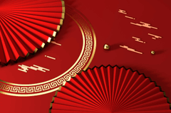 Quạt giấy, trang trí,  tết -  vinkf