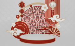 Nền đỏ, bục sản phẩm, tết, truyền thống - navamin 2