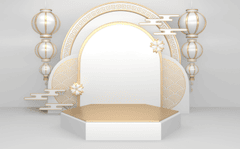 Nền trắng,gold, bục sản phẩm, tết, truyền thống - navamin 6