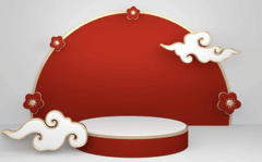 Nền đỏ, bục sản phẩm, tết, truyền thống - navamin 5