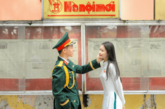 Cặp đôi, quân nhân, áo dài - Hồng Quang Official 16
