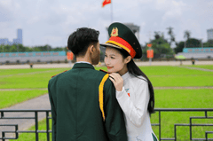 Cặp đôi, quân nhân, áo dài - Hồng Quang Official 14