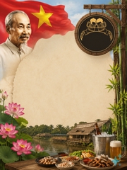 Tạo poster chủ đề sinh nhật bác hồ 19/5 kèm logo Quán Nhậu Giới trẻ với thông tin...