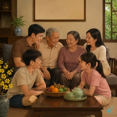 Làm ảnh hoạt hình anh chị em xum vầy . Với đặc điểm phong cách thực tế . Nếu người dùng...
