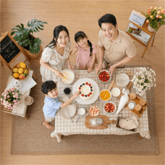 Gia đình, làm bánh kem 17