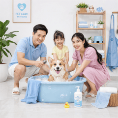 Gia đình, tắm cho thú cưng 1