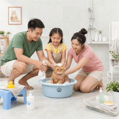 Gia đình, tắm cho thú cưng 4